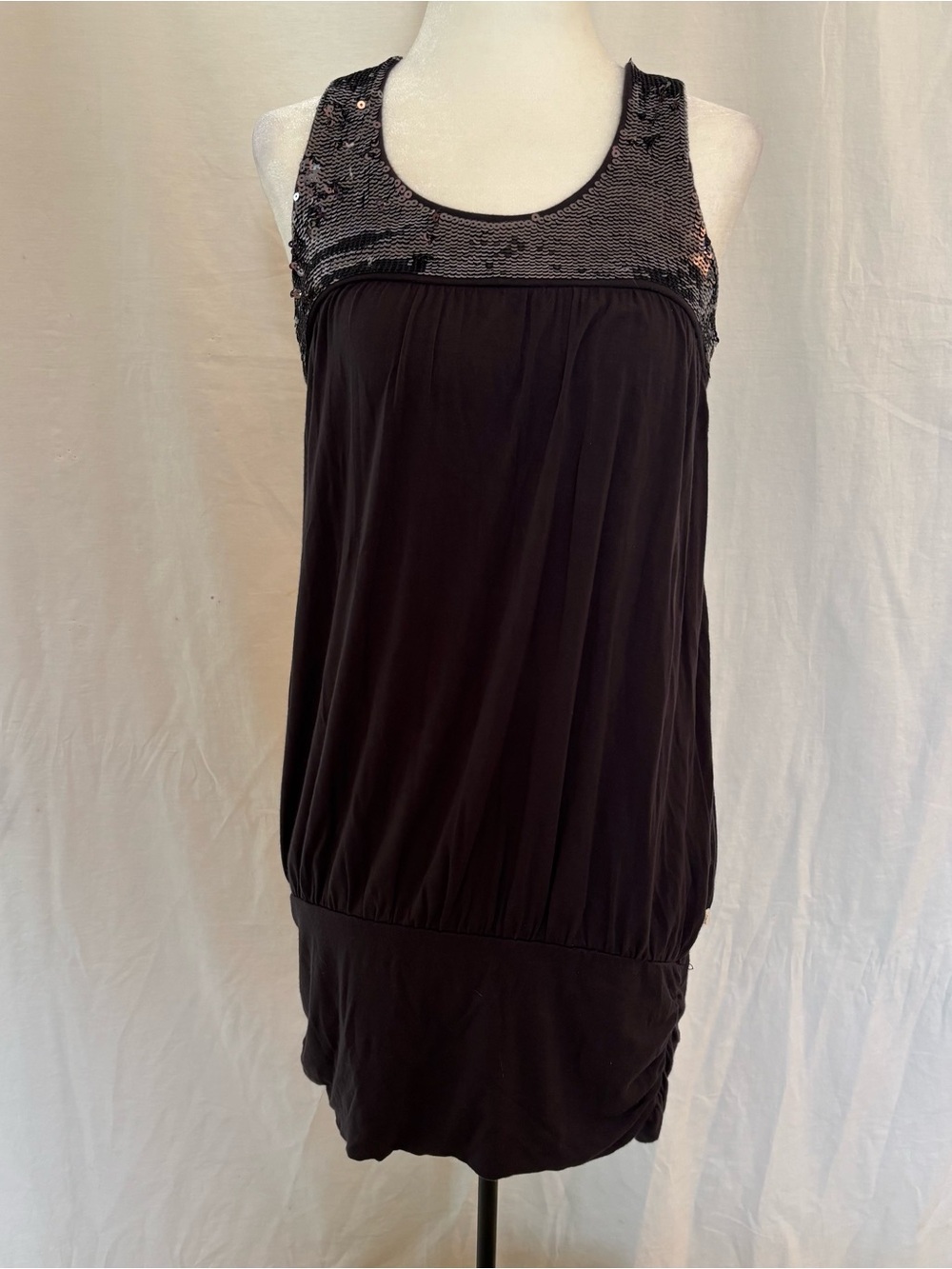 Lady Dutch Sequin Tunic Tank Top Y2K Glam Indie Sleaze Clubcore Small